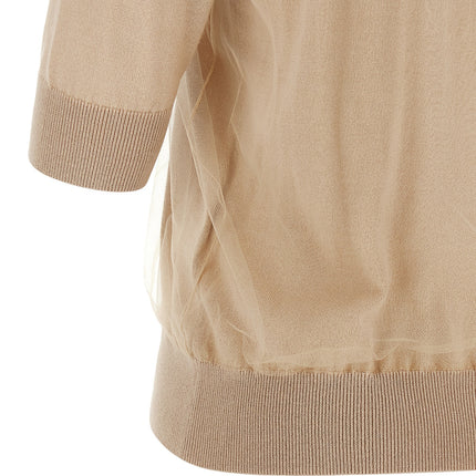 Fabiana Filippi Beige Virgin Wool Cardigan