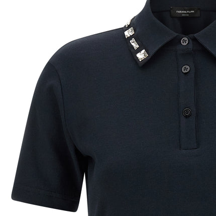 Fabiana Filippi Blue Cotton Polo Shirt