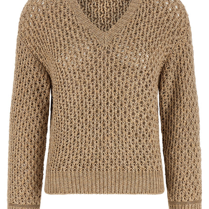 Fabiana Filippi Brown Cotton Cardigan