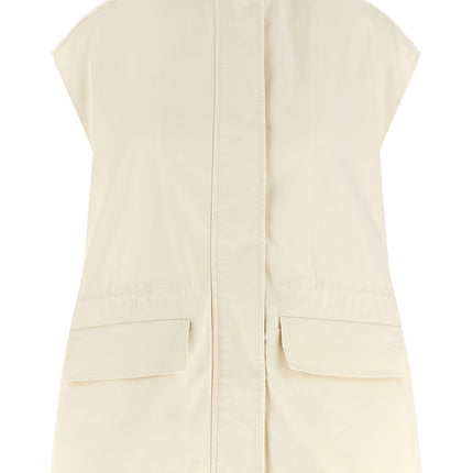 Fabiana Filippi Beige Cotton Sleeveless Jacket