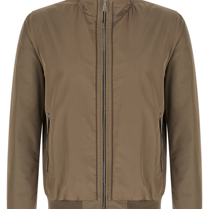 MooRER Beige Polyester Bomber