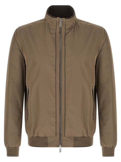 MooRER Beige Polyester Bomber
