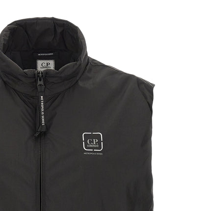C.P. Company Black Polyamide Sleeveless Jacket