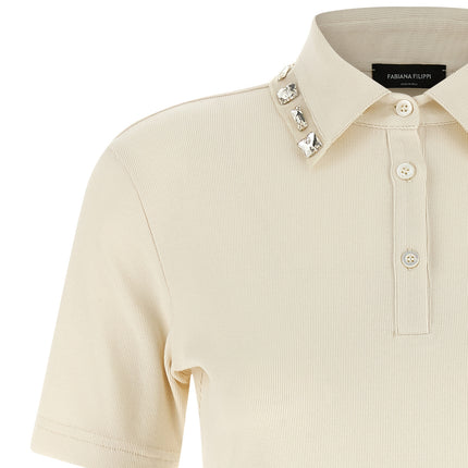 Fabiana Filippi Beige Cotton Polo Shirt