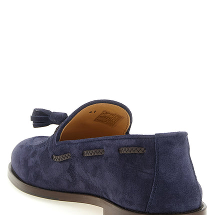 Brunello Cucinelli Blue Calfskin Slip-On Loafers