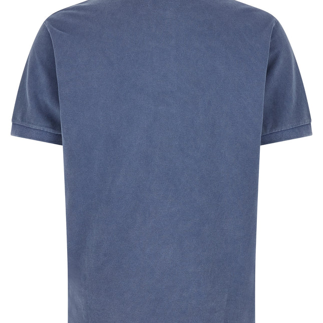 MARANT Blue Cotton Polo Shirt
