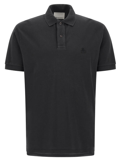 Isabel Marant Black Cotton Polo Shirt