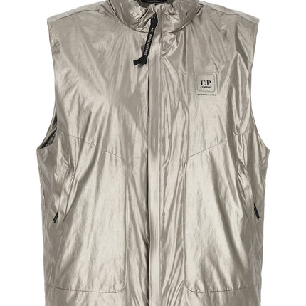 C.P. Company Silver Polyester Sleeveless Jacket