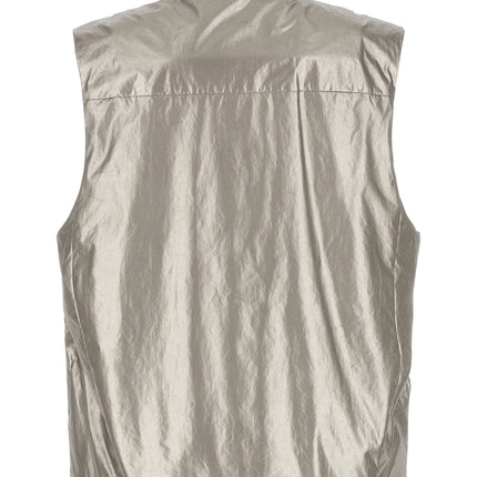 C.P. Company Silver Polyester Sleeveless Jacket