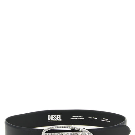 Diesel Black Leather Regular Belt