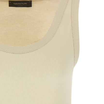 Fabiana Filippi Beige Cotton Tank Tops