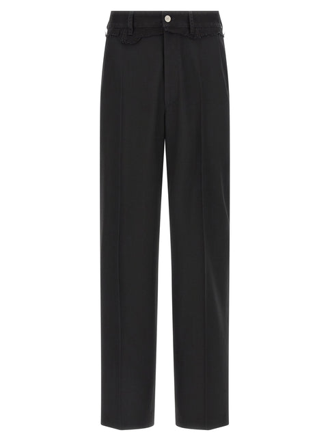 MM6 Maison Margiela Black Polyester Casual Pants