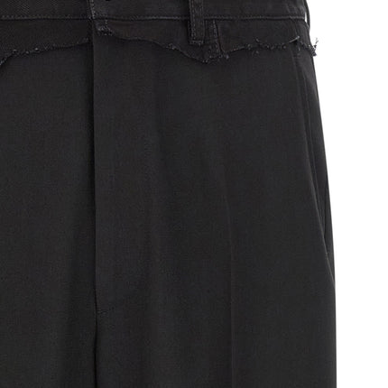 MM6 Maison Margiela Black Polyester Casual Pants