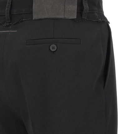 MM6 Maison Margiela Black Polyester Casual Pants