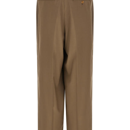 Marni Beige Virgin Wool Casual Pants