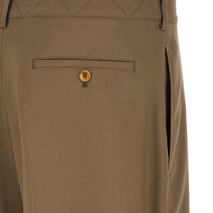 Marni Beige Virgin Wool Casual Pants
