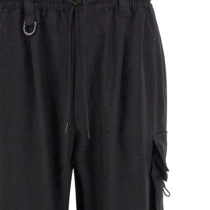 Y-3 Black Polyester Cargo Pants