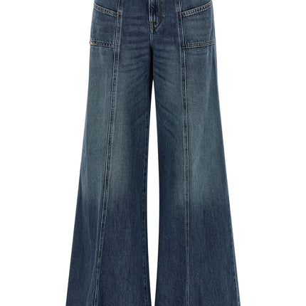 Diesel Blue Cotton Flared Jeans