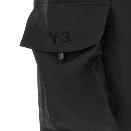 Y-3 Black Polyester Cargo Pants