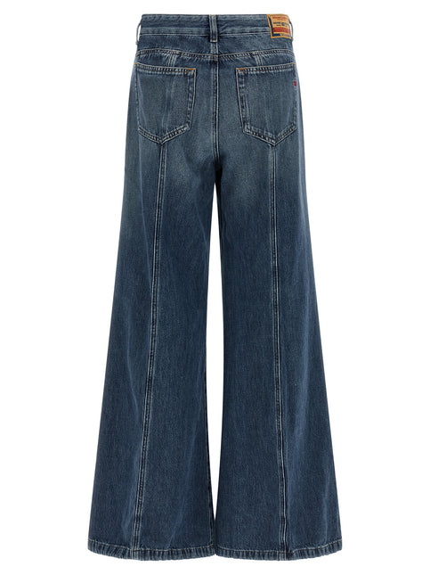 Diesel Blue Cotton Flared Jeans