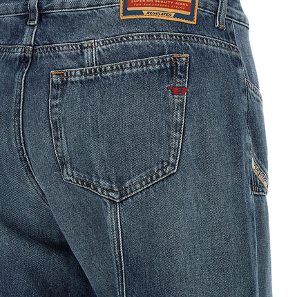 Diesel Blue Cotton Flared Jeans