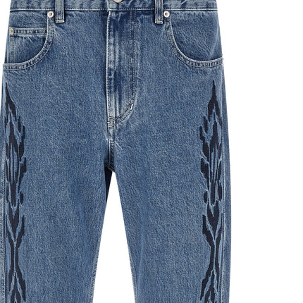 MARANT Blue Cotton Straight-Leg Jeans