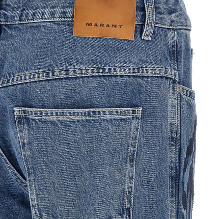 MARANT Blue Cotton Straight-Leg Jeans