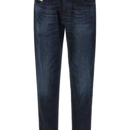 Diesel Blue Cotton Straight-Leg Jeans