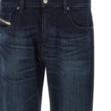 Diesel Blue Cotton Straight-Leg Jeans