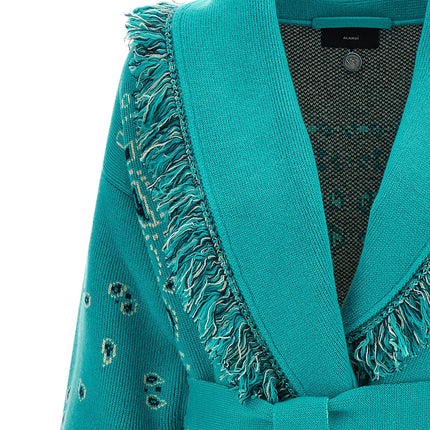Alanui Blue Cashmere Cardigan