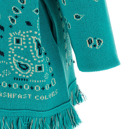 Alanui Blue Cashmere Cardigan