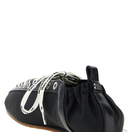 Ganni Black Polyamide Ballet Flats