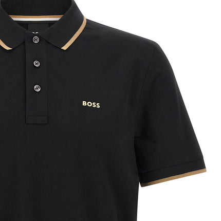 Hugo Boss Black Cotton Polo Shirt