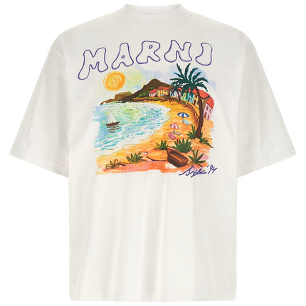 Marni White Cotton T-Shirt