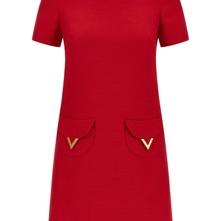 Valentino Garavani Multicolor Virgin Wool Short Dress