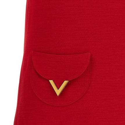 Valentino Garavani Multicolor Virgin Wool Short Dress