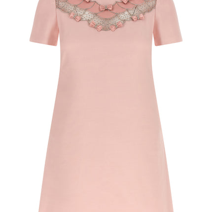 Valentino Garavani Multicolor Virgin Wool Short Dress