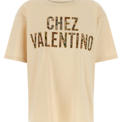 Valentino Garavani Beige Cotton T-Shirt