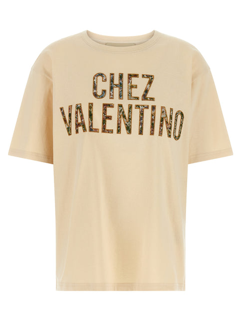 Valentino Garavani Beige Cotton T-Shirt
