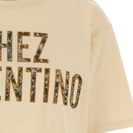 Valentino Garavani Beige Cotton T-Shirt