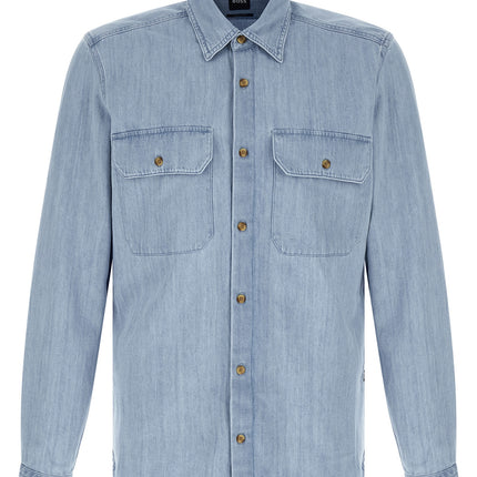Hugo Boss Blue Cotton Blouse