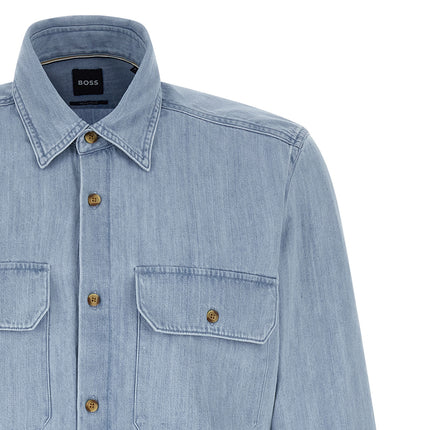 Hugo Boss Blue Cotton Blouse