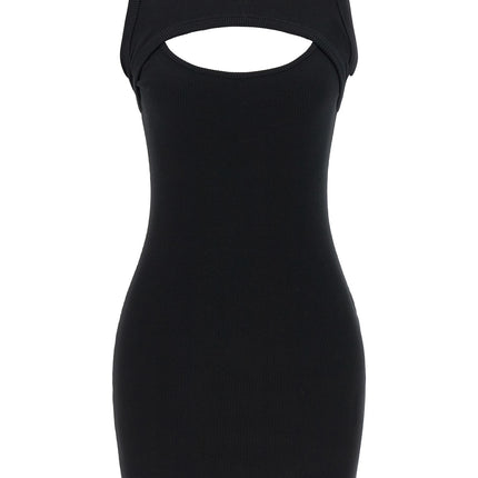 Off-White Bicolor Cotton Short Dress
