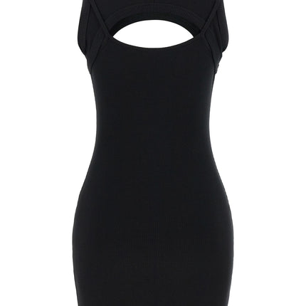 Off-White Bicolor Cotton Short Dress