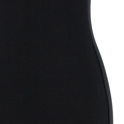 Off-White Bicolor Cotton Short Dress