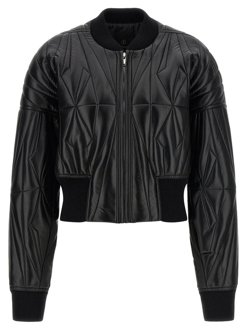 Rick Owens Black Lamb Leather Leather Jacket