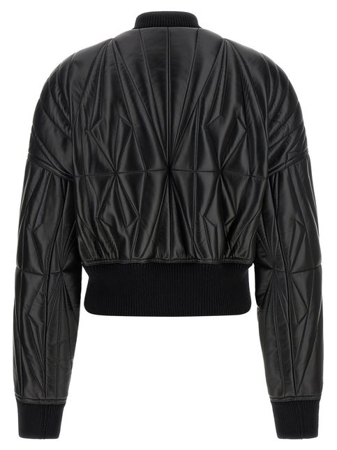 Rick Owens Black Lamb Leather Leather Jacket