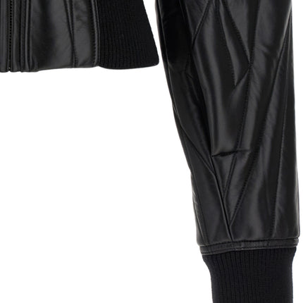 Rick Owens Black Lamb Leather Leather Jacket