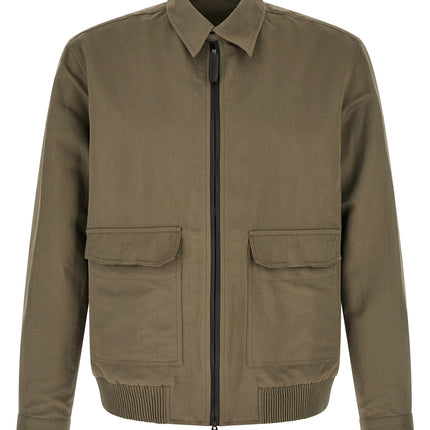 Brioni Bicolor Linen Full-Length Jacket