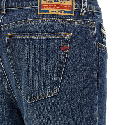 Diesel Blue Cotton Flared Jeans